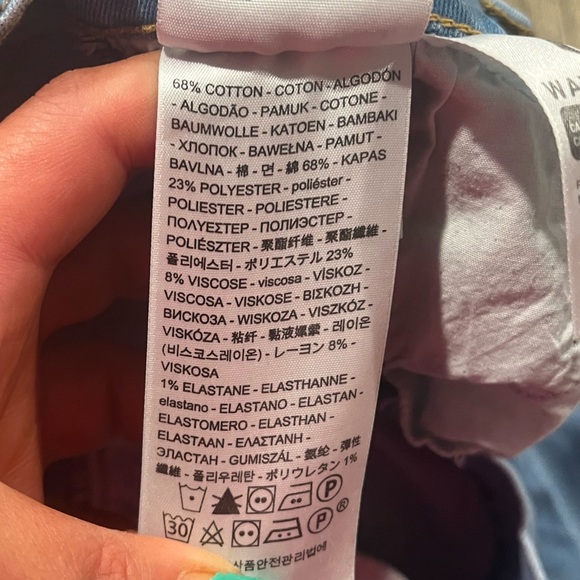 Levi's 710 Super Skinny Jeans Mid Rise Distressed Fray Hem Light Wash Size 27 - Picture 8 of 12